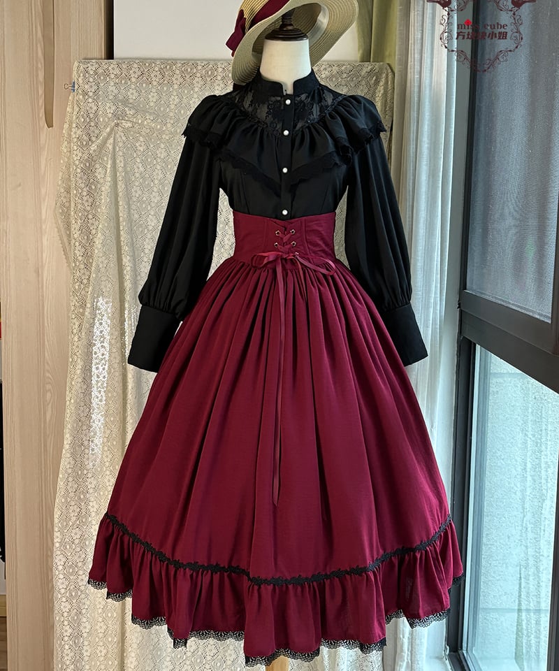 Miss Cube / 素描野ばら コルセットスカート [LO1185] | Roses on