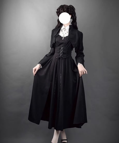 VantablackStudio / 黒薔薇 ゴシック JSK, ショートジャケット, ブラウス, コート [LO887]