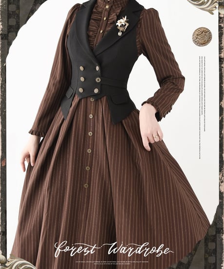 Forest Wardrobe / 森の古城 ワンピース、ベスト [LO1532]