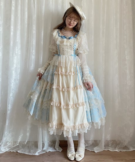 Miss Point / ミスポイントの花園 刺繍段々ワンピース, JSK. SK SP版 [LO1473]