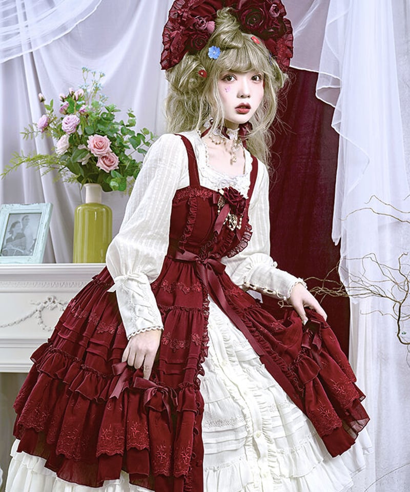 Classic lolita ロリータ服 jsk(赤) 