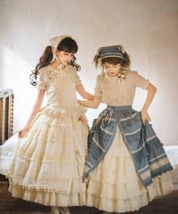 Miss Point 猫とバラのお茶会2.0 ロリィタドレス 無地版 前あきスカート [LO984]