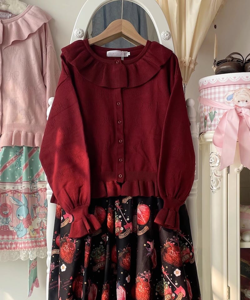 MIST リボン柄ドールカラー ロリィタ カーディガン オーバー