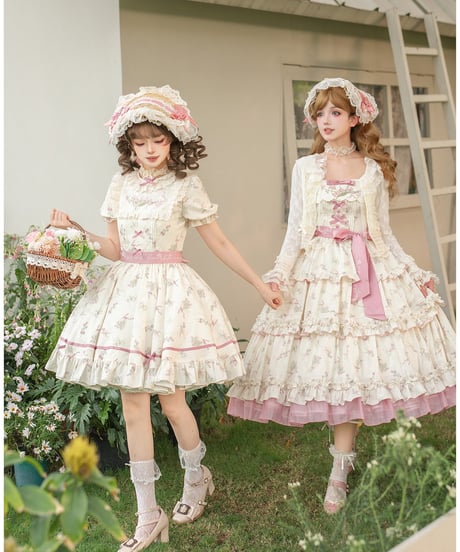 with PUJI Letter and Poetry / 芳しき追憶 ロリィタドレス set [LO1584]