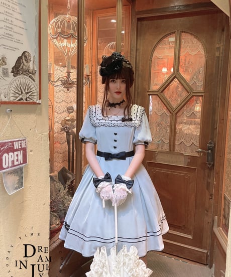 Holiday Time in Colmar スクエアネック 半袖ワンピース [LO338]