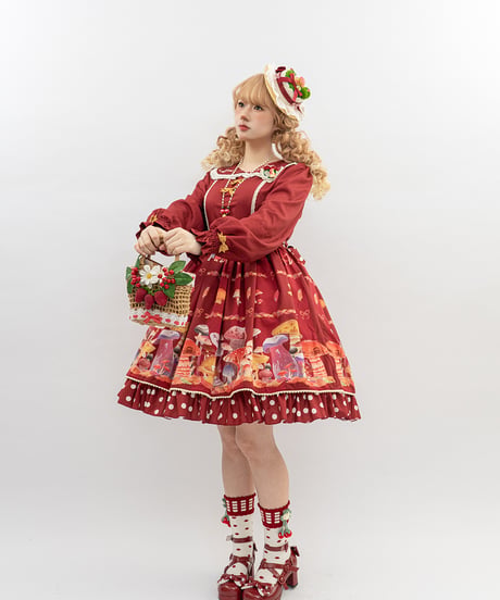 Miss Cube きのこの妖精 ロリィタドレス 長袖ワンピース  [LO939]