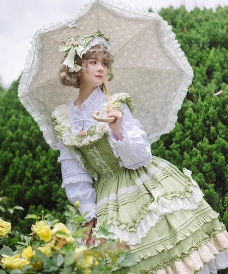 Lucy and  Lory / Pastoral roaming クラシック コットンロング ロリィタドレス JSK [LO860]