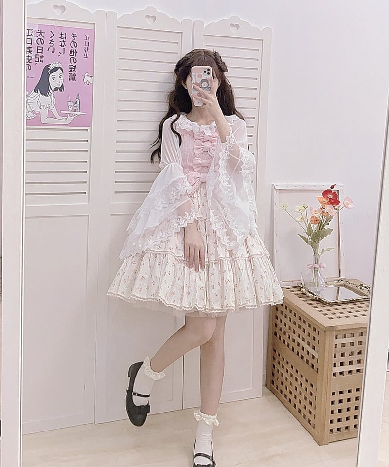 フリルレースラウンドカラー 姫袖 ロリィタインナーブラウス