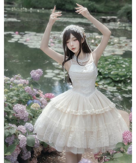 with PUJI / 象牙の塔 ロリィタドレス ワンピース、JSK  [LO1099]