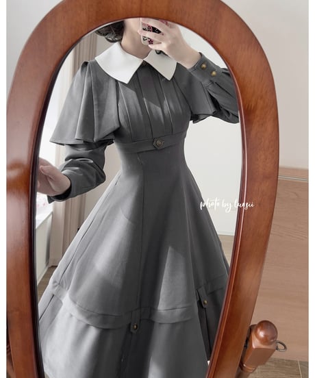 Forest Wardrobe 森林のアンティークチェスト ケープ付きワンピース [LO1286]