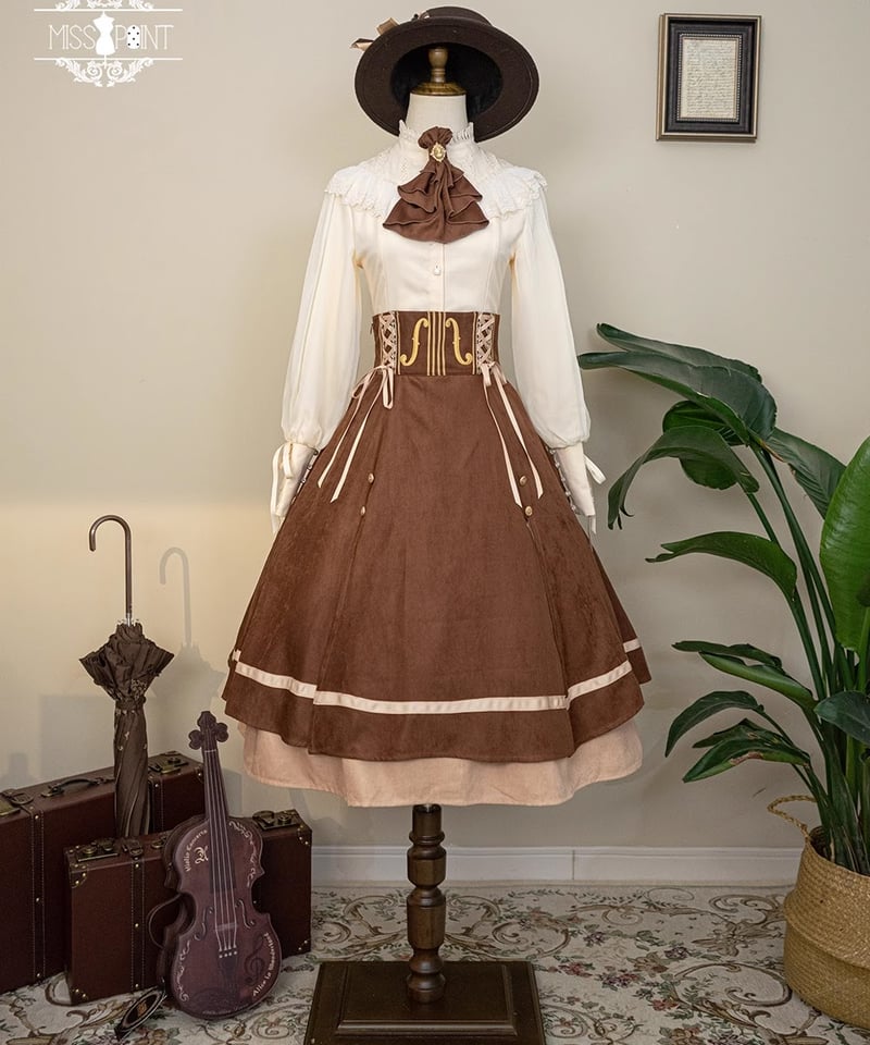 ロリィタ　RONRON ゴスロリ　領主貴族　イエロー ブラウス&スカート　帽子 ロリィタ RONRON ゴスロリ 領主貴族 イエロー ブラウス&スカート