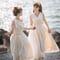 Miss Cube / 油画集 無地スイングカラー JSK、フライングスリーブJSK [LO1069]