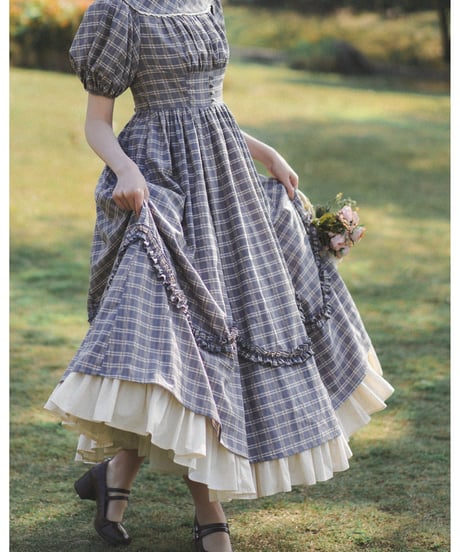 Forest Wardrobe 森林のピクニック ロングワンピース、ペチコート [LO1384]