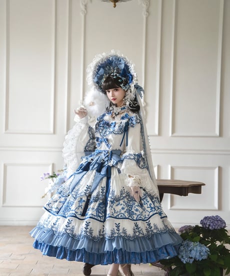 Bramble Rose /  磁韻華章コレクション 蝶恋青花 ロリィタドレス ワンピース set [LO1431]