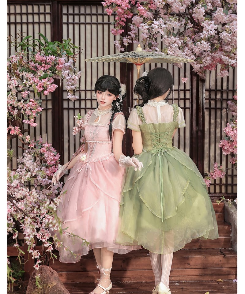 with PUJI Letter and Poetry / 中華風ロリィタ 麗しの馨香 ワンピ