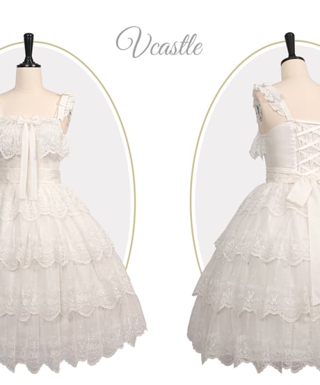 Vcastle / 瑠璃花宴 ロリィタドレス シフォン段々JSK [LO1181]