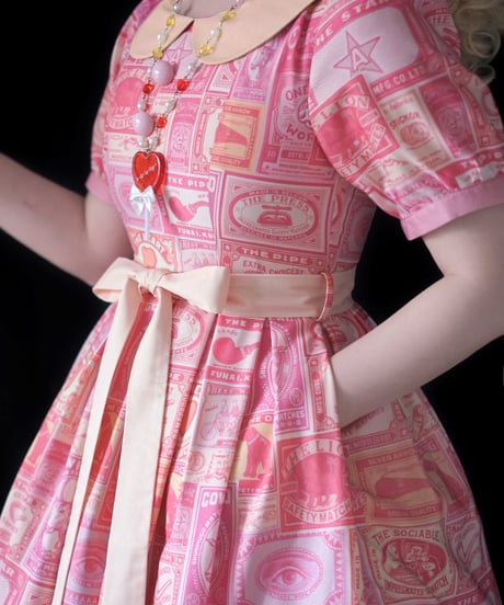 Miss Cube / アンティークラベル カジュアルワンピース [LO1012]