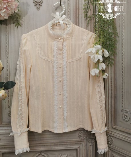 ボーンチャイナ花瓶 クラシックロリィタ ブラウス [LO244]