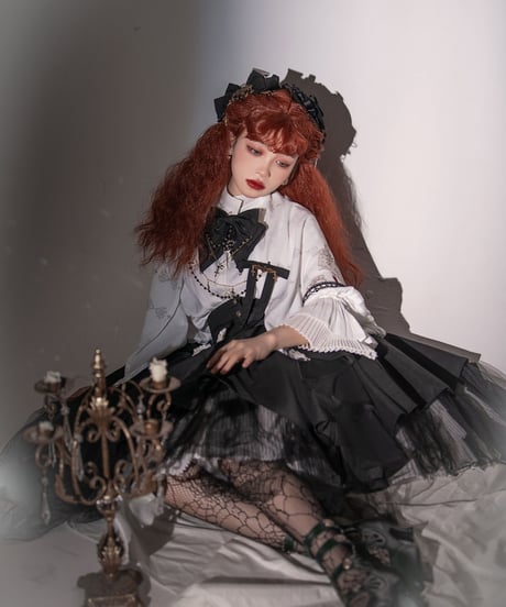 時之神殿Lolita 晚祷歌 イレギュラーヘムコルセットスカート  [LO399]