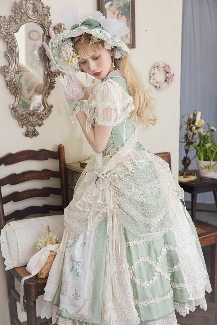 Alice Girl / 風鈴少女 ロリィタ ドレス オーバーベール・帽子 