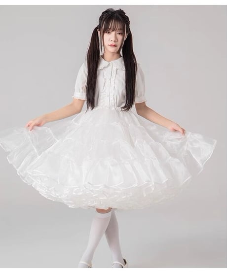 オーガンジー  4段ビッグ パニエ  50cm/60cm丈 40m [SK87-8]