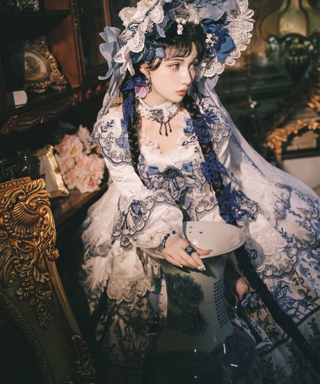 Bramble Rose /  磁韻華章コレクション 蝶恋青花 ロリィタドレス ワンピース set [LO1431]