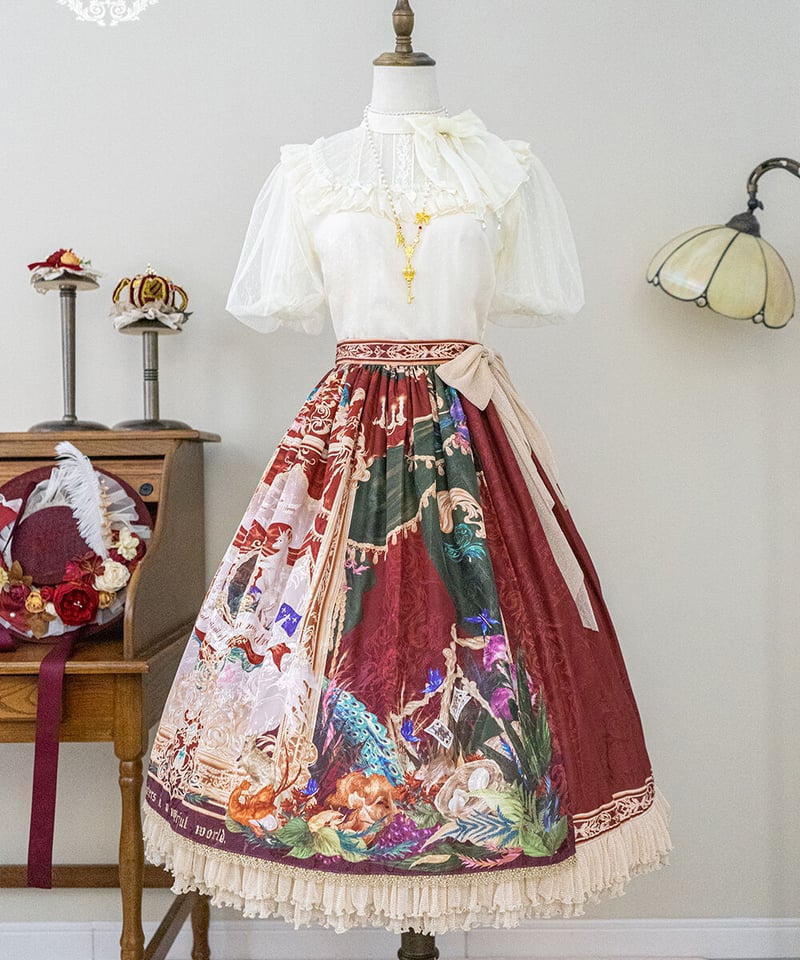 【km】ロリータドレス 受注予約8/13まで】Snow Rose Princess トレーン付きドレス