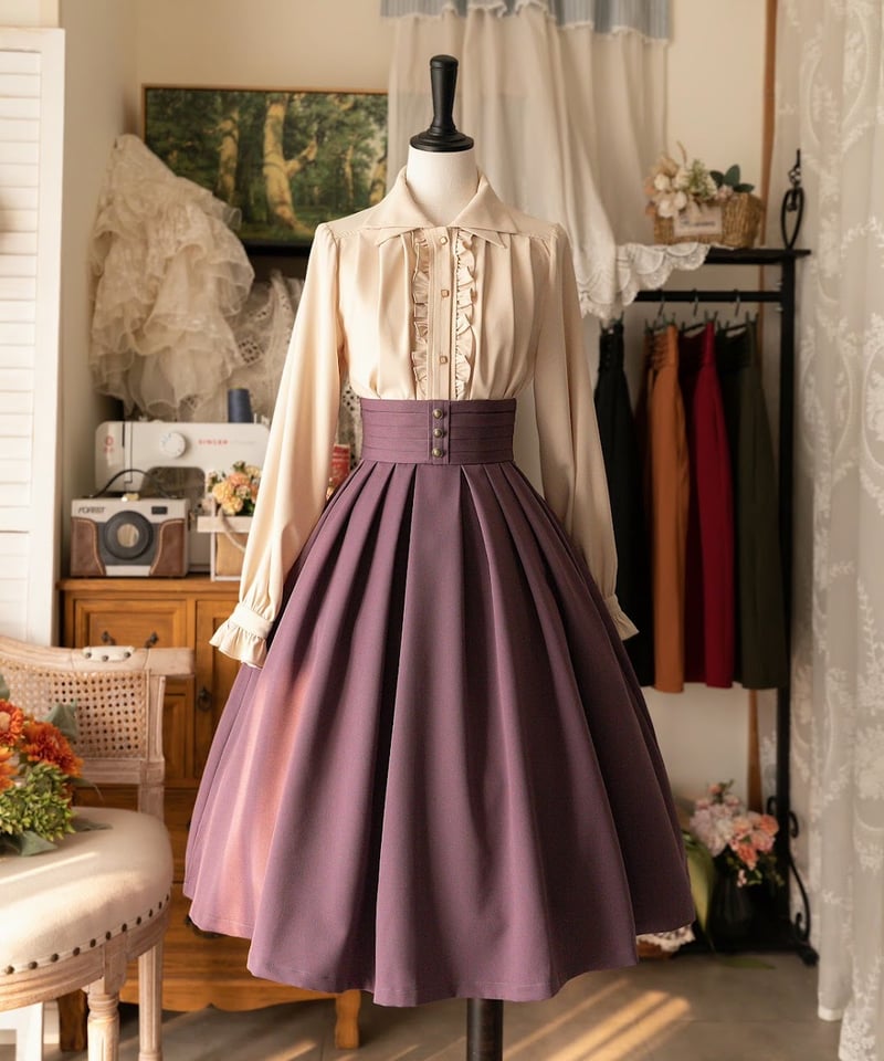 Forest Wardrobe 森林のかご4.0 二重襟ブラウス [LO950] | Rose