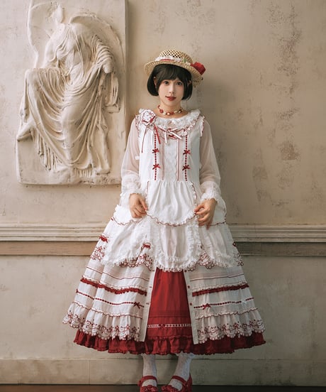 Miss Point 四季の果樹園 ロリィタドレス ブラウス、 花びらタブリエ、ペチコート [LO1611]
