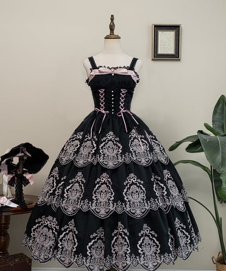 Miss Point / ミスポイントの花園 刺繍段々ワンピース, JSK. SK SP版 [LO1473]