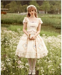 with PUJI Letter and Poetry シリーズ  with Spring ロリィタ  ドレス セット [LO507]