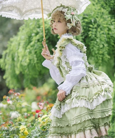 Lucy and  Lory / Pastoral roaming クラシック コットンロング ロリィタドレス JSK [LO860]