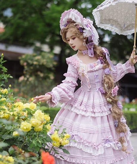 Lucy and  Lory / Pastoral roaming クラシック コットンロング ロリィタドレス ワンピース [LO860]