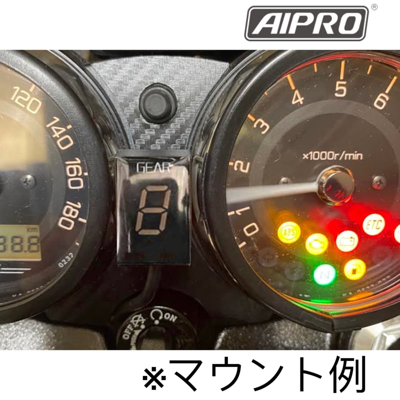 アイプロ製☆シフトインジケーター APK6 緑 W800 CAFE STREET | AIpr