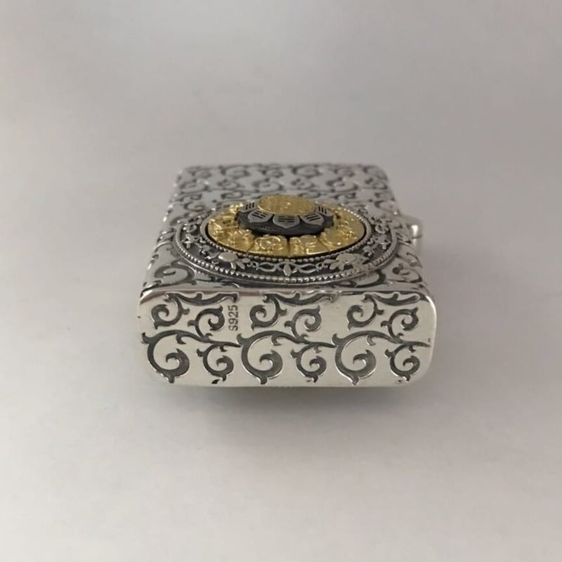 ZIPPO スターリングシルバー950 彫金 インサイドユニット希少 動作正常 ZIPPO スターリングシルバー950 彫金 インサイドユニット希少 動作正常