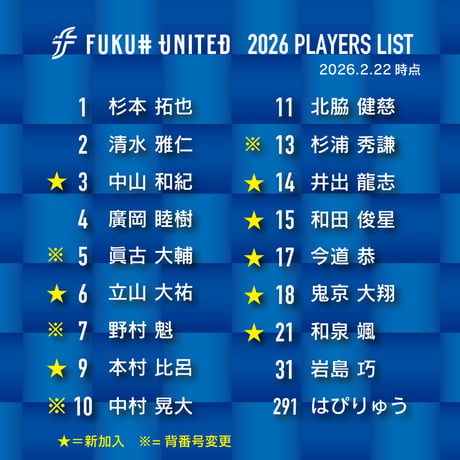 2026オーセンティックユニフォーム（FP-2nd）