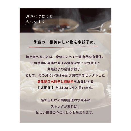 【定期便】季節の水餃子
