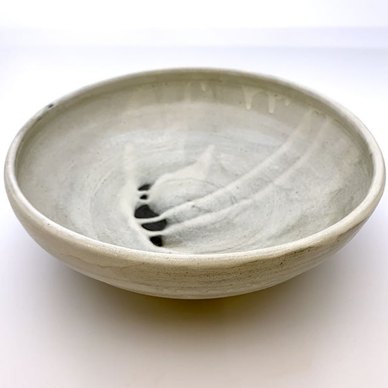 新品未使用　笠間焼　大鉢　作家名不明 笠間焼 / 大鉢（白/粉引き）B | 和の雑貨 えん