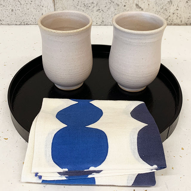 伊藤公象　笠間焼　湯呑2点セット 笠間焼 / 湯呑み（土灰） | 和の雑貨 えん