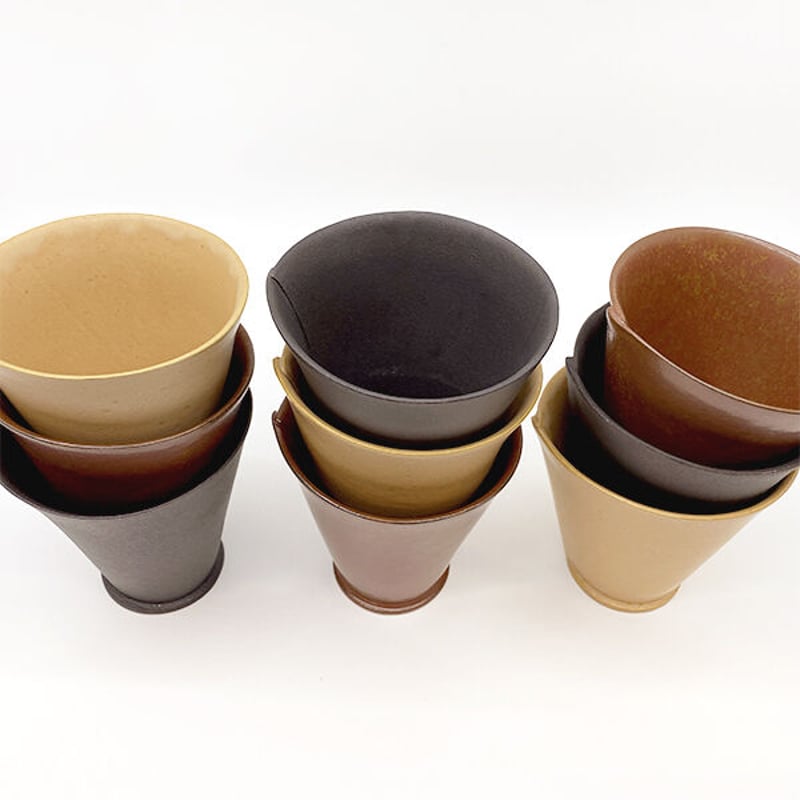 笠間焼 / うすくて軽いタタラタンブラー（白茶） | 和の雑貨 えん