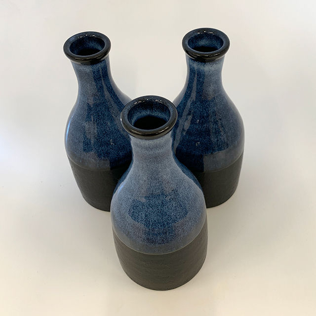 笠間焼 陶器製 茶色 花瓶 木箱付き 楽天市場】小さな花器 高野陶房/炭化刷毛目/炭化彩釉/笠間焼