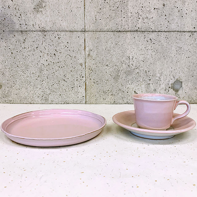 笠間焼 / カップとソーサーのセット（桜貝） | 和の雑貨 えん