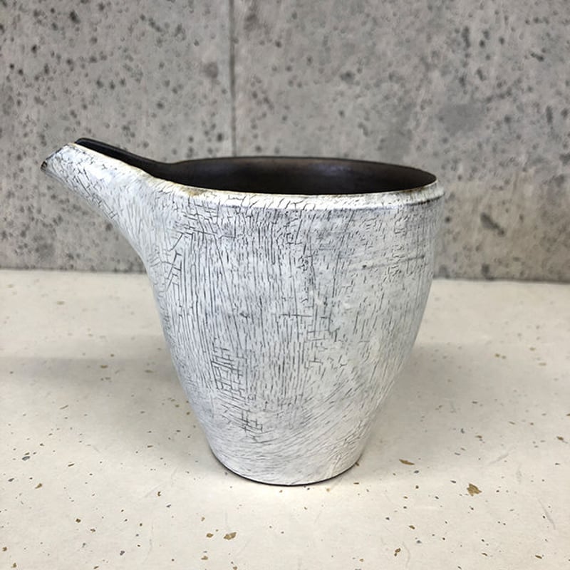 笠間焼 / 片口酒器B（粉引×ラスター彩） | 和の雑貨 えん