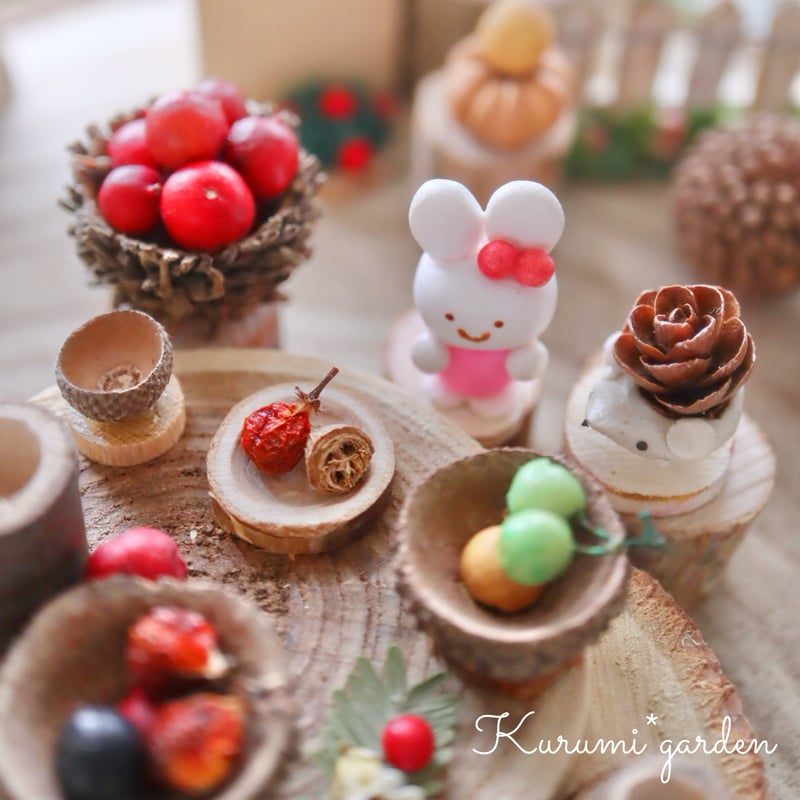 森のミニチュアテーブルセット | kurumigarden's STORE