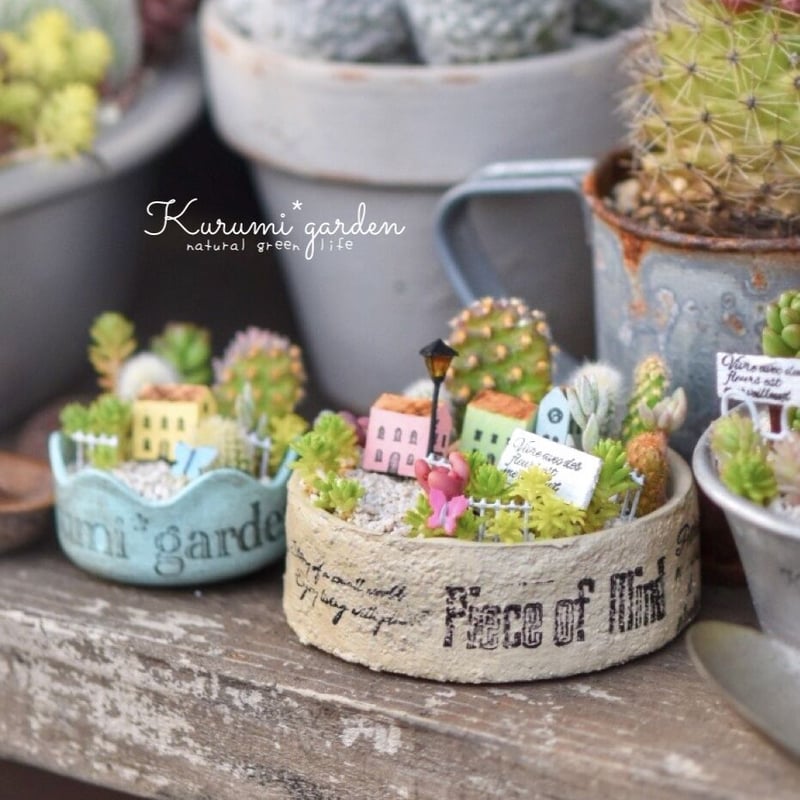 ミニチュアガーデンセット① | kurumigarden 