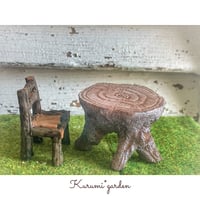 【ミニチュアのGarden雑貨】 木のテーブル🌸