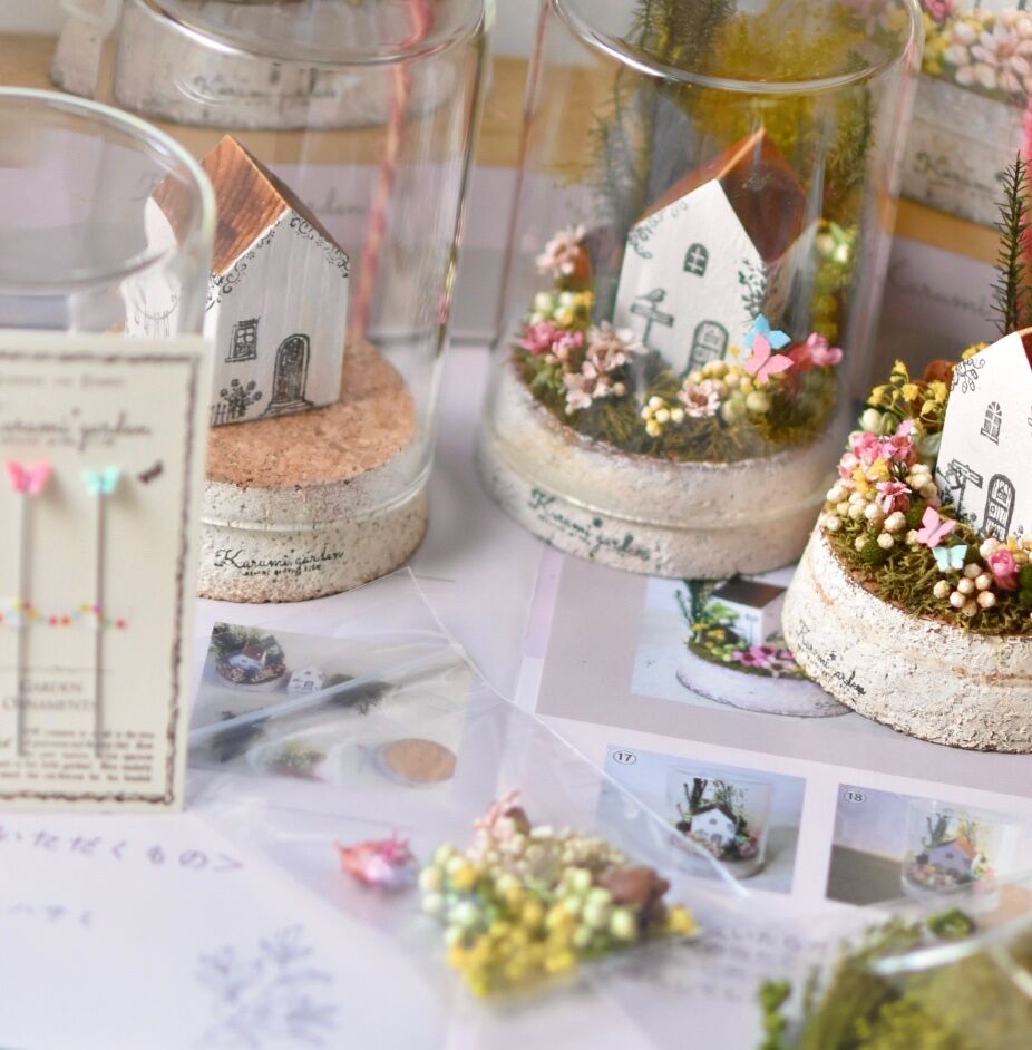 🌸お花と蝶々のボトルガーデン・キット | kurumigarden's STORE