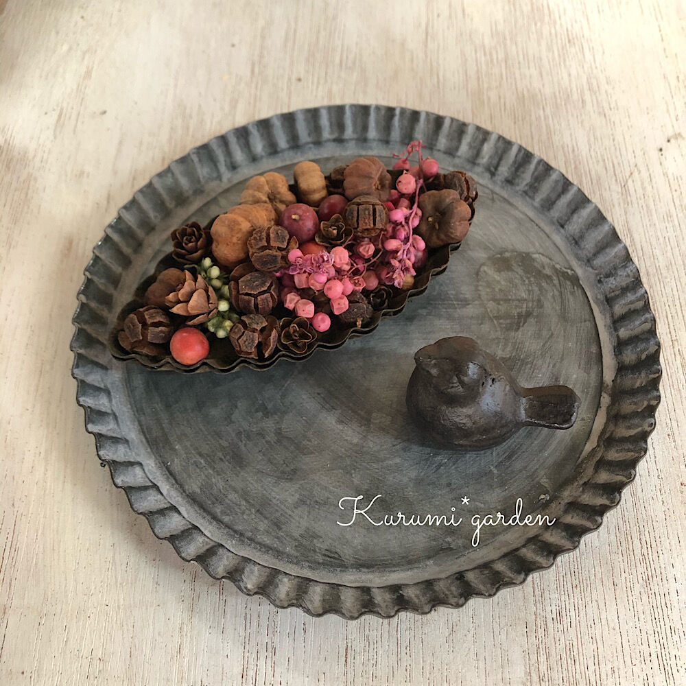 ブリキのトレイ 直径16.5㎝ | kurumigarden's STORE