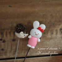 🌸ネズぼっくり＆うさみみのピックセット🌼