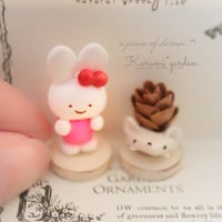 積み木🌸うさみみ&ネズぼっくり セット